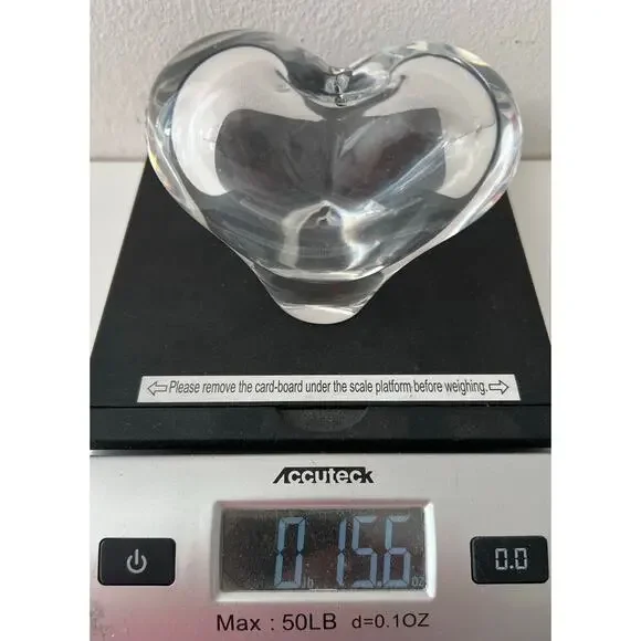 Simon Pearce Romance Vase, Hand Sculpted Heart Shape Clear Glass Form, Unsigned